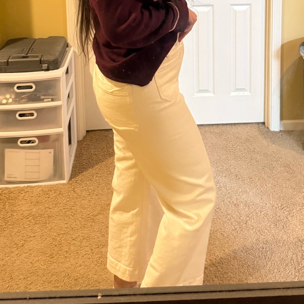 Size 31 White Pilcro Jeans High Rise Cropped - Picture 9 of 10